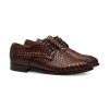 Manner Paul Kehl Schnurschuhe | Derby Aus Geflochtenem Leder Braun