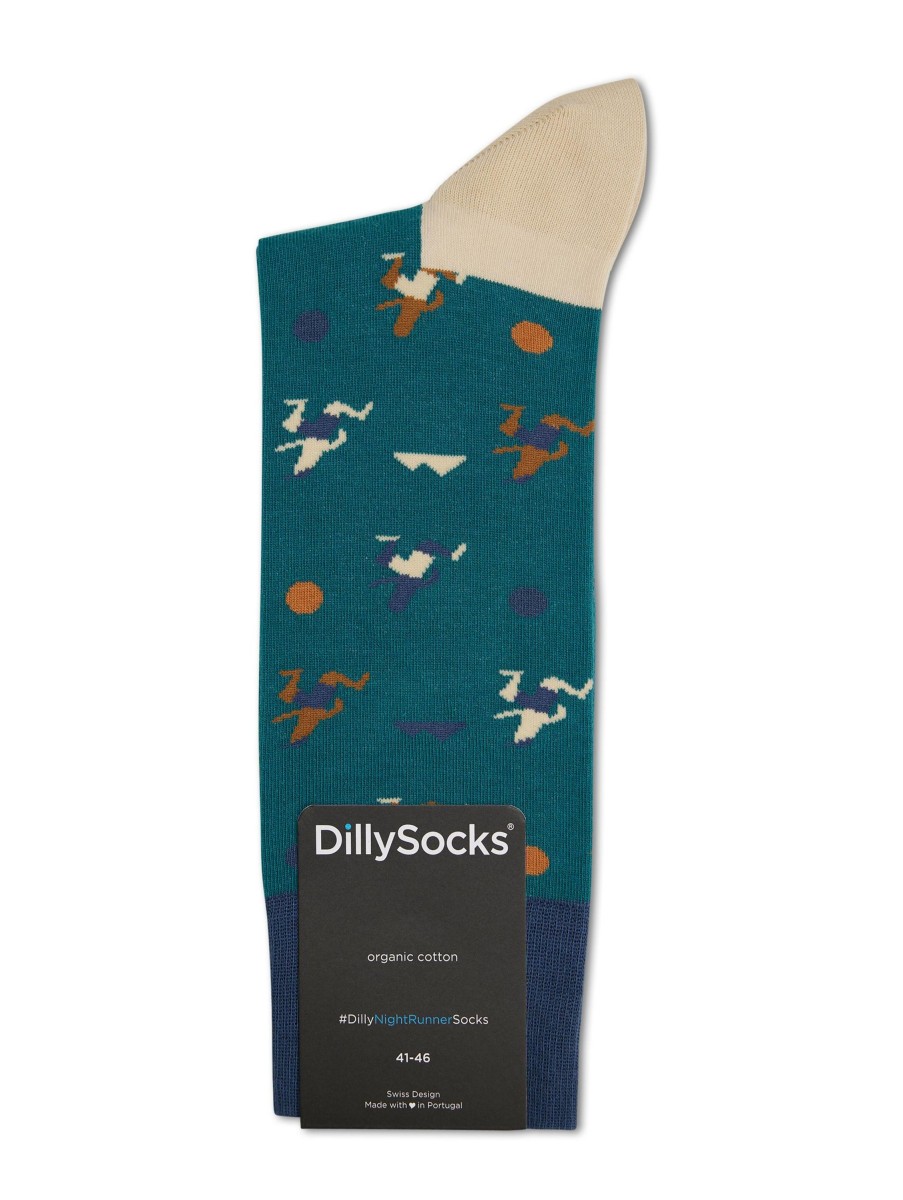 Manner Dilly Socks Wasche & Loungewear | Socken Night Runner Turkis