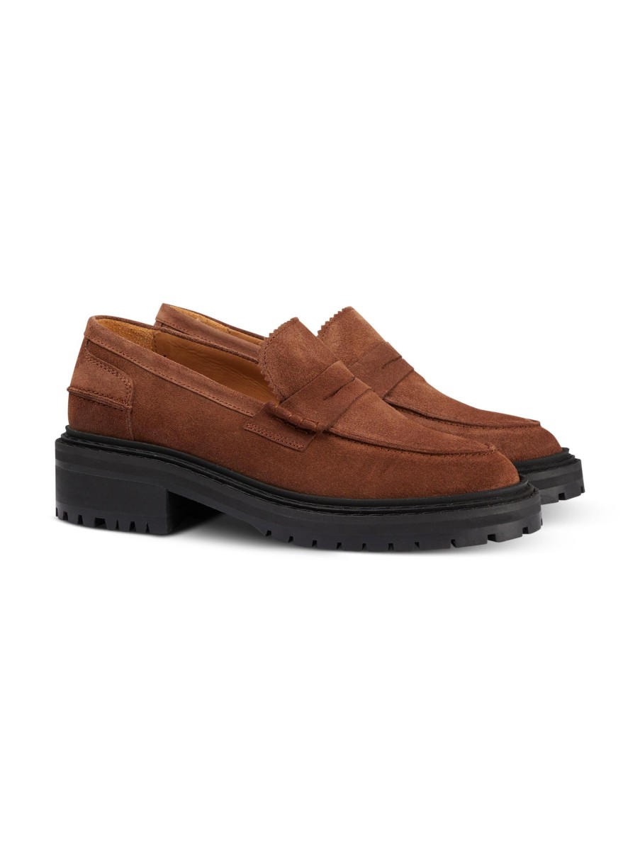 Frauen Anonymous Copenhagen Halbschuhe | Plateau Loafers Braun