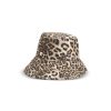 Frauen Marc Cain Hute & Mutzen | Bucket Hat Mit Leo-Print Braun