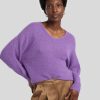 Frauen Luisa Cerano Pullover & Strick | Pullover Aus Alpaka-Mix Violett