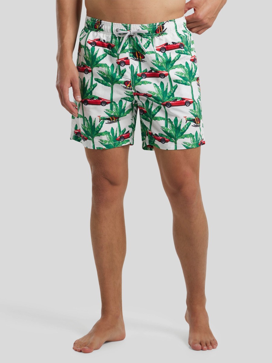 Manner MC2 Saint Barth Badehosen | Badeshorts Mit Print Grun