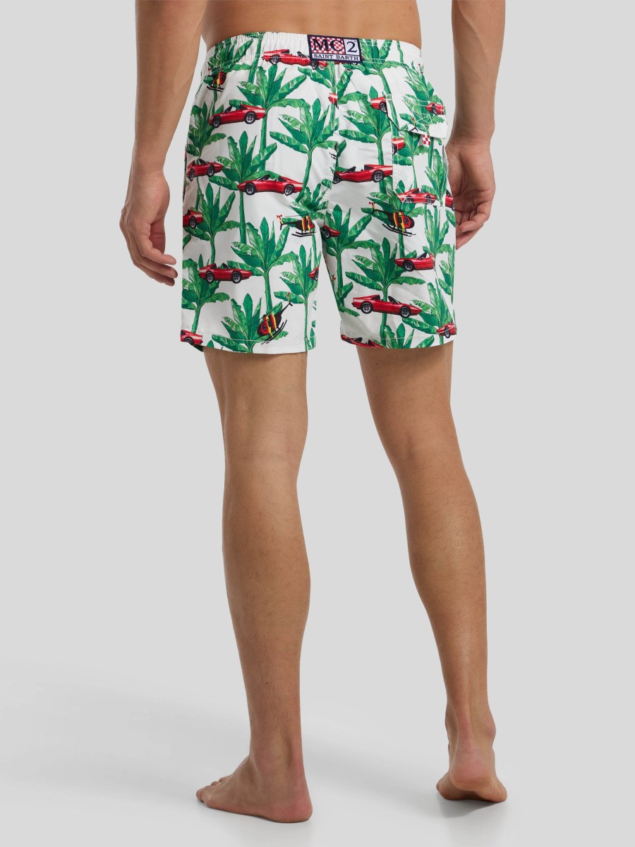 Manner MC2 Saint Barth Badehosen | Badeshorts Mit Print Grun