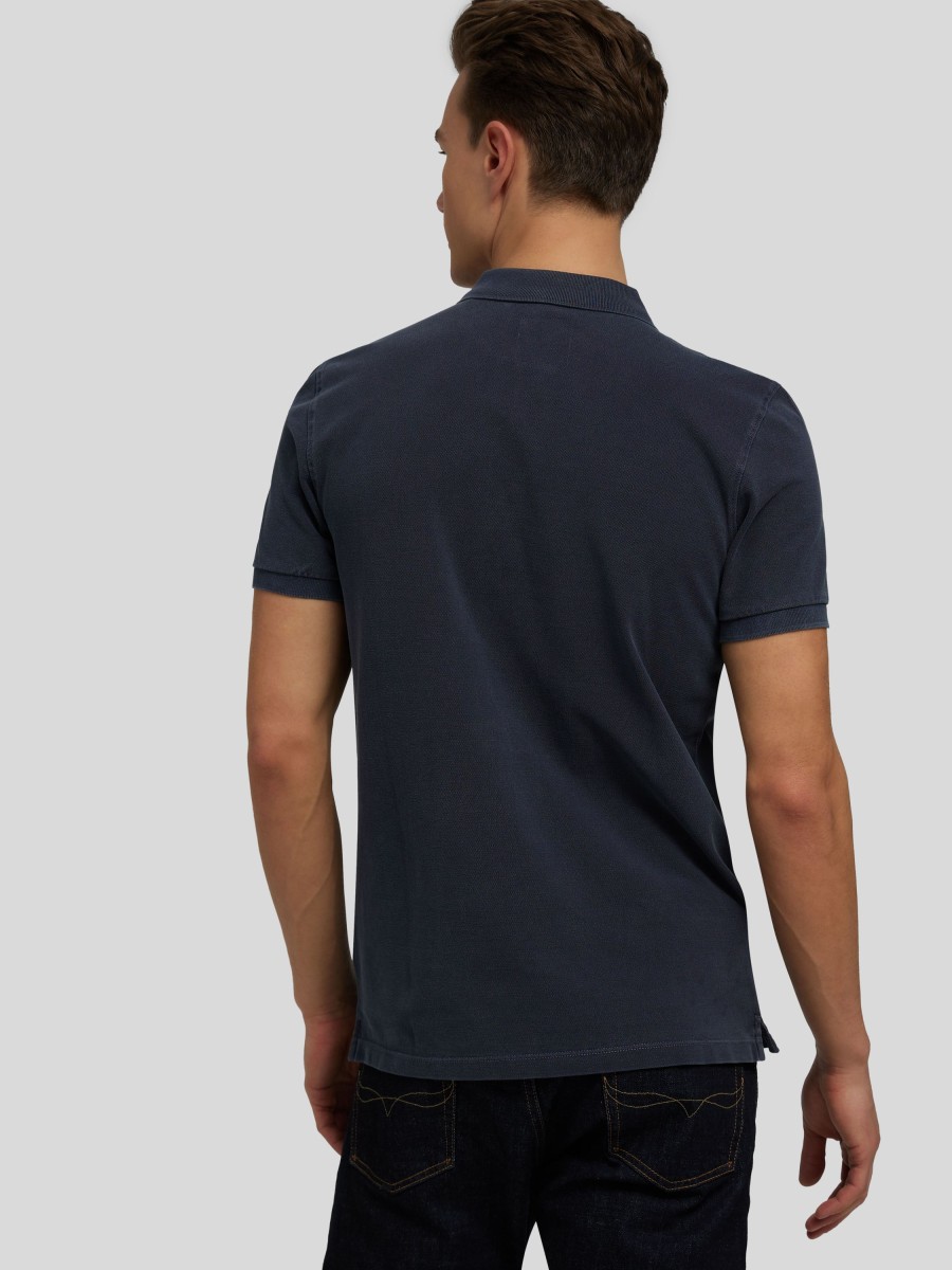 Manner Marc O Polo-Shirts | Polo-Shirt Im Washed-Look Marine