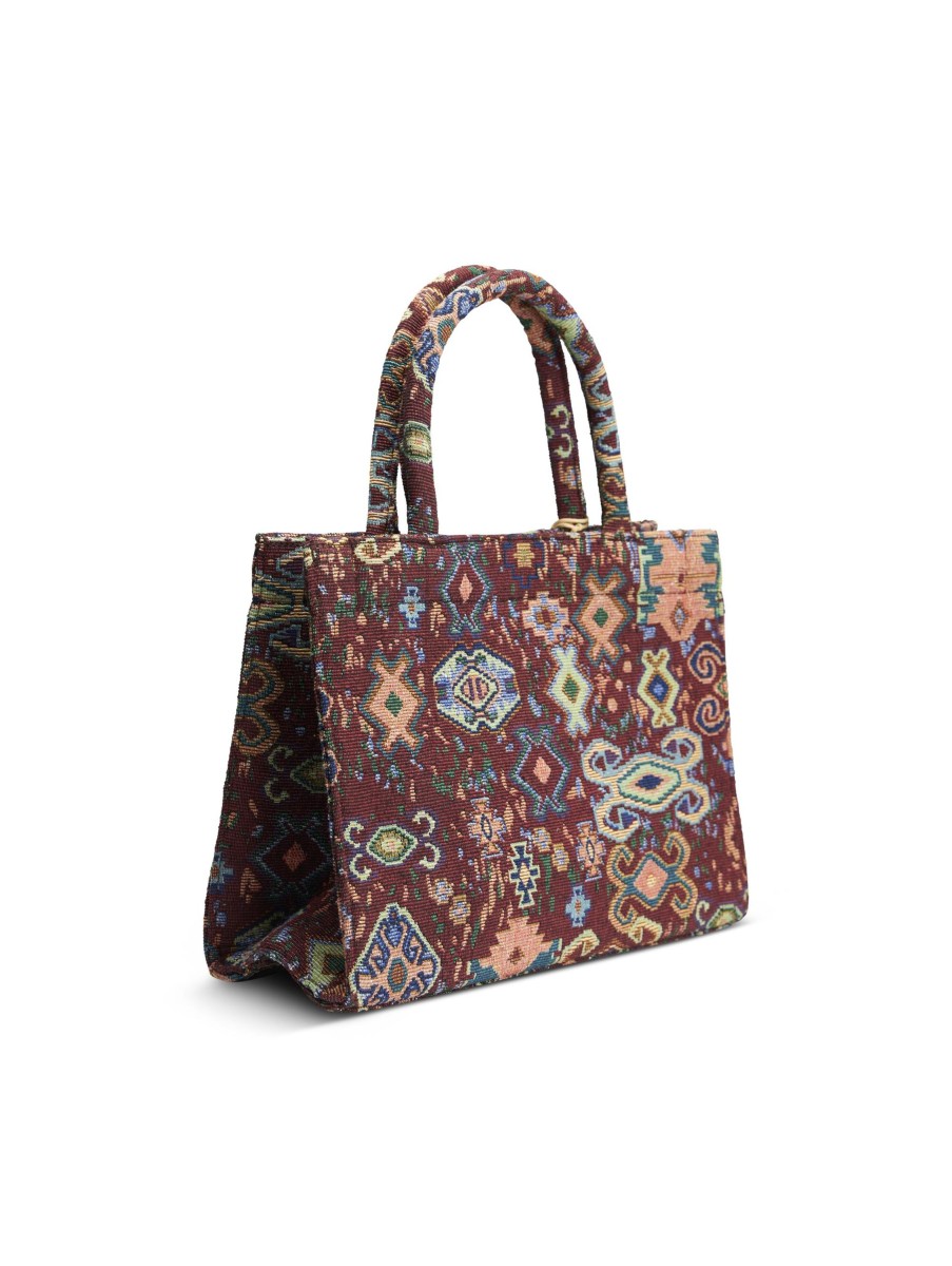 Frauen Anokhi Taschen | Shopper Book Tote Bordeaux