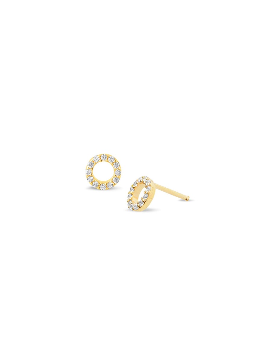 Frauen Phantasya Schmuck | Ohrringe Mit Zirkonia Steinen 1502 Gold