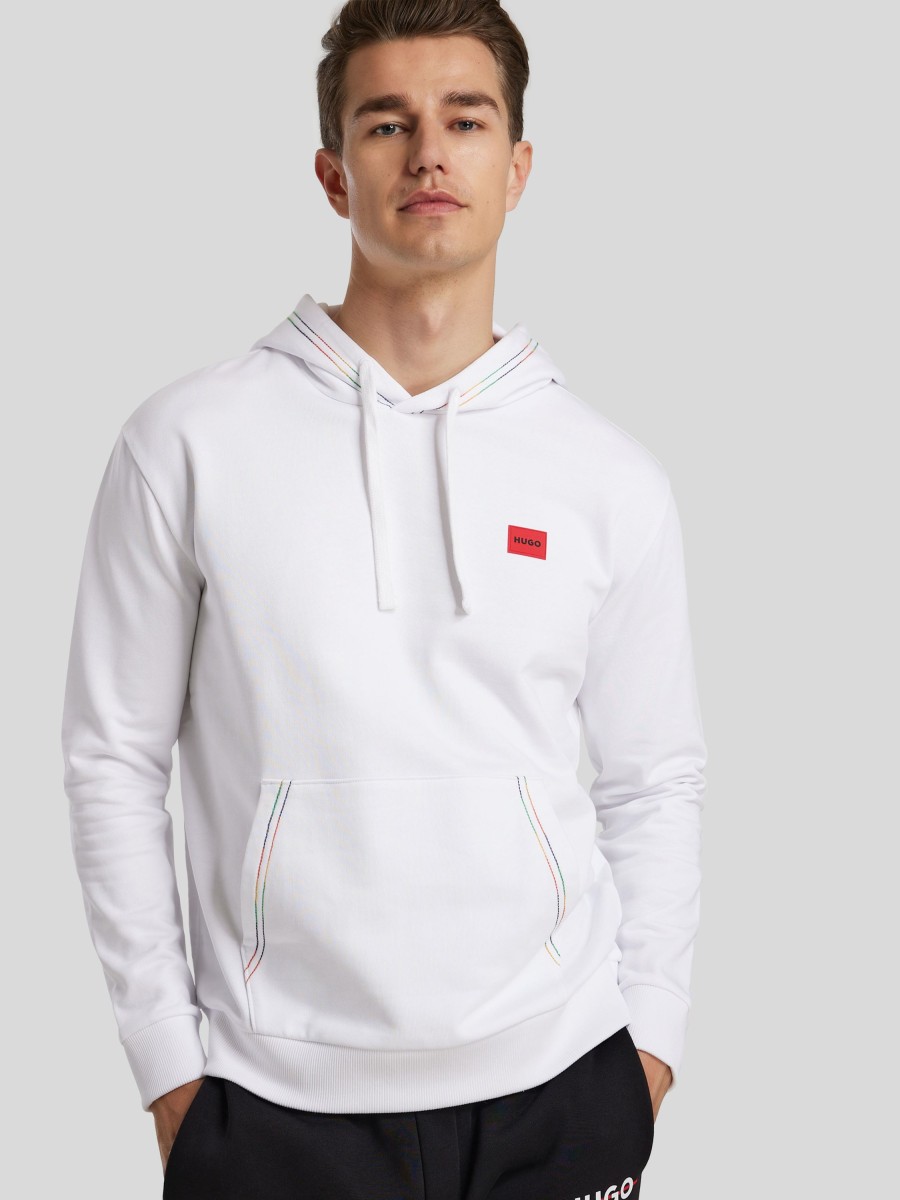 Manner Hugo Sportswear Hoodies & Sweatshirts | Hoodie Mit Logo Weiss