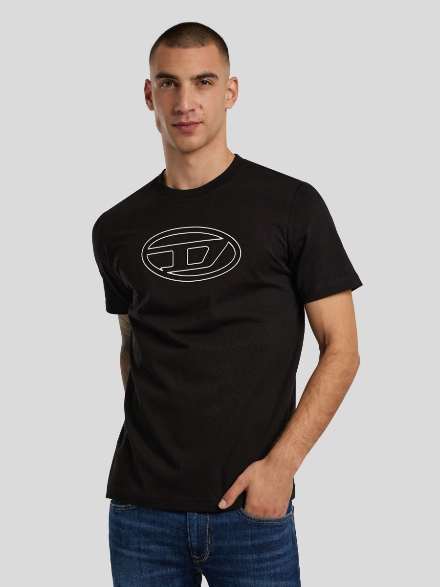 Manner Diesel T-Shirts & Shirts | T-Shirt Mit Logo Schwarz