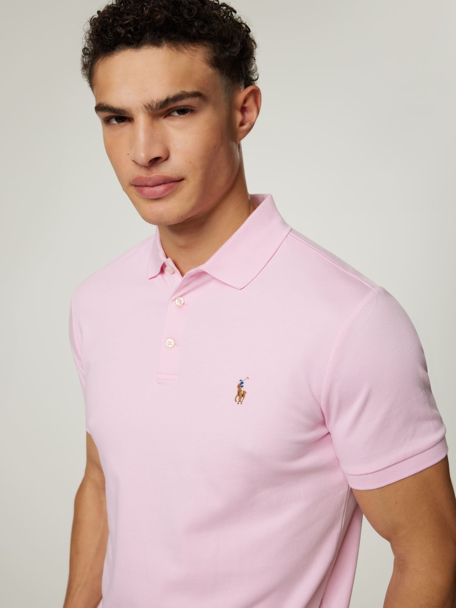 Manner Polo Ralph Lauren Men Polo-Shirts | Polo-Shirt Im Custom Slim Fit Rosa