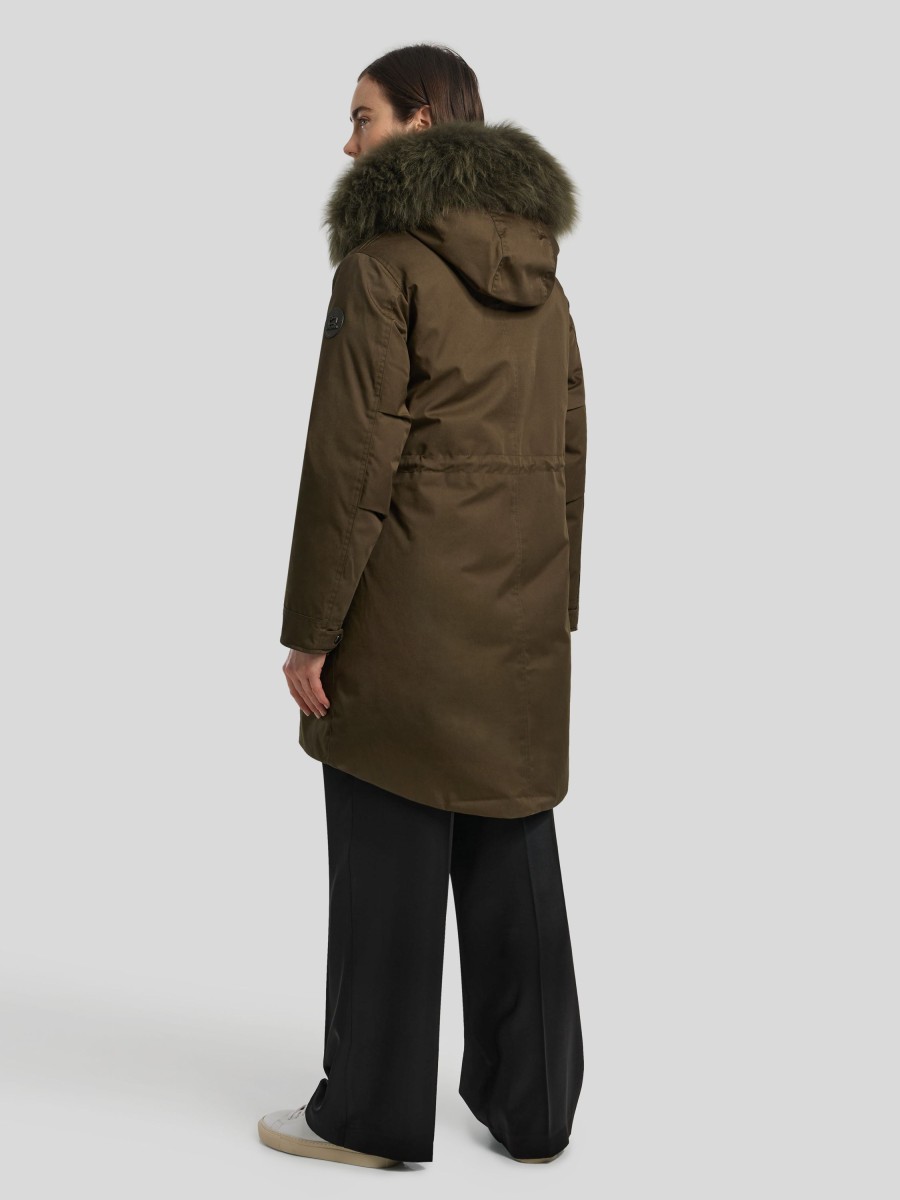 Frauen Woolrich Mantel | Daunenparka Military Oliv