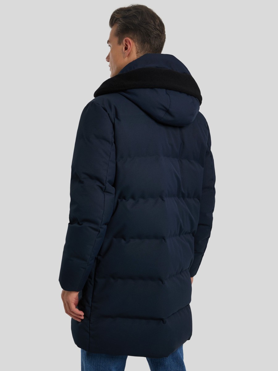 Manner Woolrich Mantel | Steppjacke Aus Daunen Marine