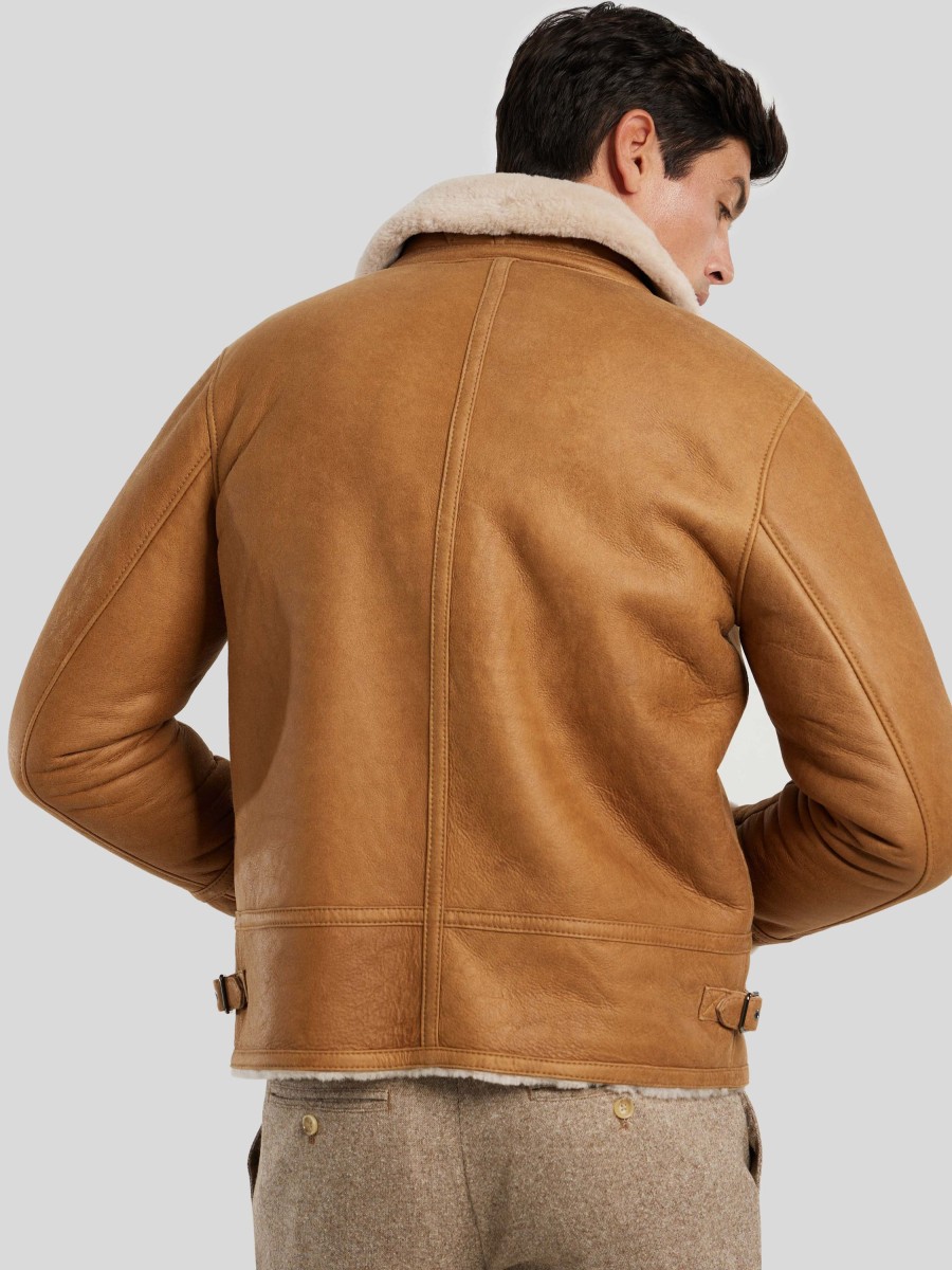 Manner Werner Christ Jacken | Lederjacke Camel