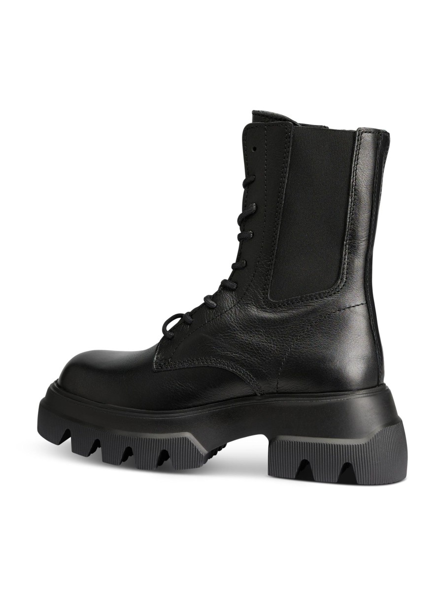 Frauen Copenhagen Boots & Stiefeletten | Schnurstiefelette Cph169 Schwarz