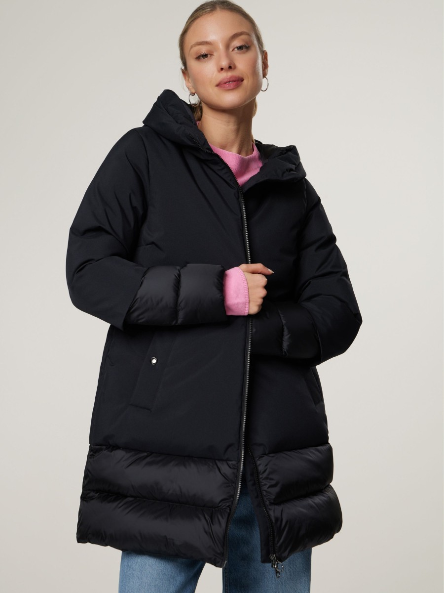 Frauen Cape Horn Jacken | Lange Steppjacke Candelaria Schwarz