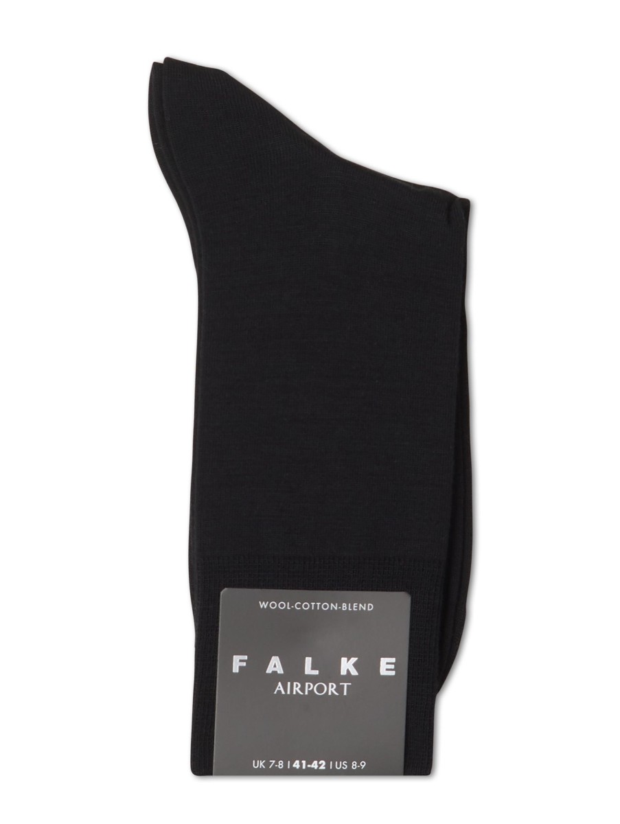 Manner Falke Wasche & Loungewear | Socken Airport Schwarz