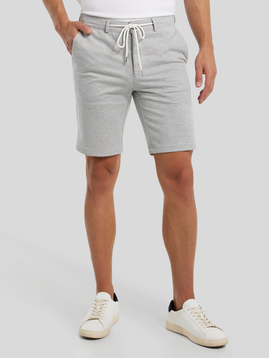 Manner Paul Shorts | Bermudas Aus Jersey Hellgrau