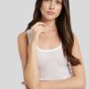 Frauen Zimmerli Wasche & Loungewear | Top Mit Rippen Weiss