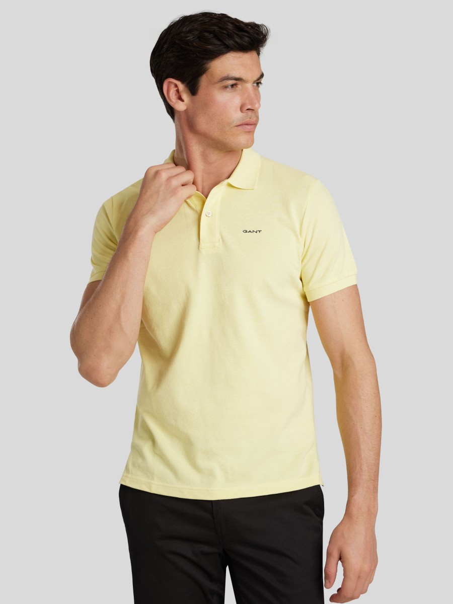 Manner Gant Polo-Shirts | Polo-Shirt Gelb