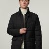 Manner Burger Jacken | Gesteppte Jacke Mit Flanell-Optik Schwarz