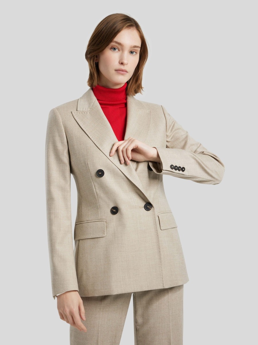 Frauen Max Mara Studio Blazer | Blazer Mappa Beige