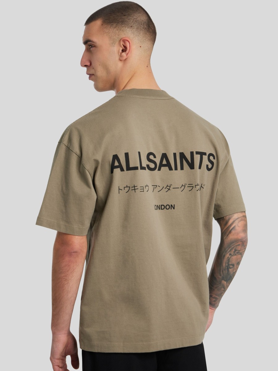 Manner AllSaints T-Shirts & Shirts | T-Shirt Mit Logo Schlamm