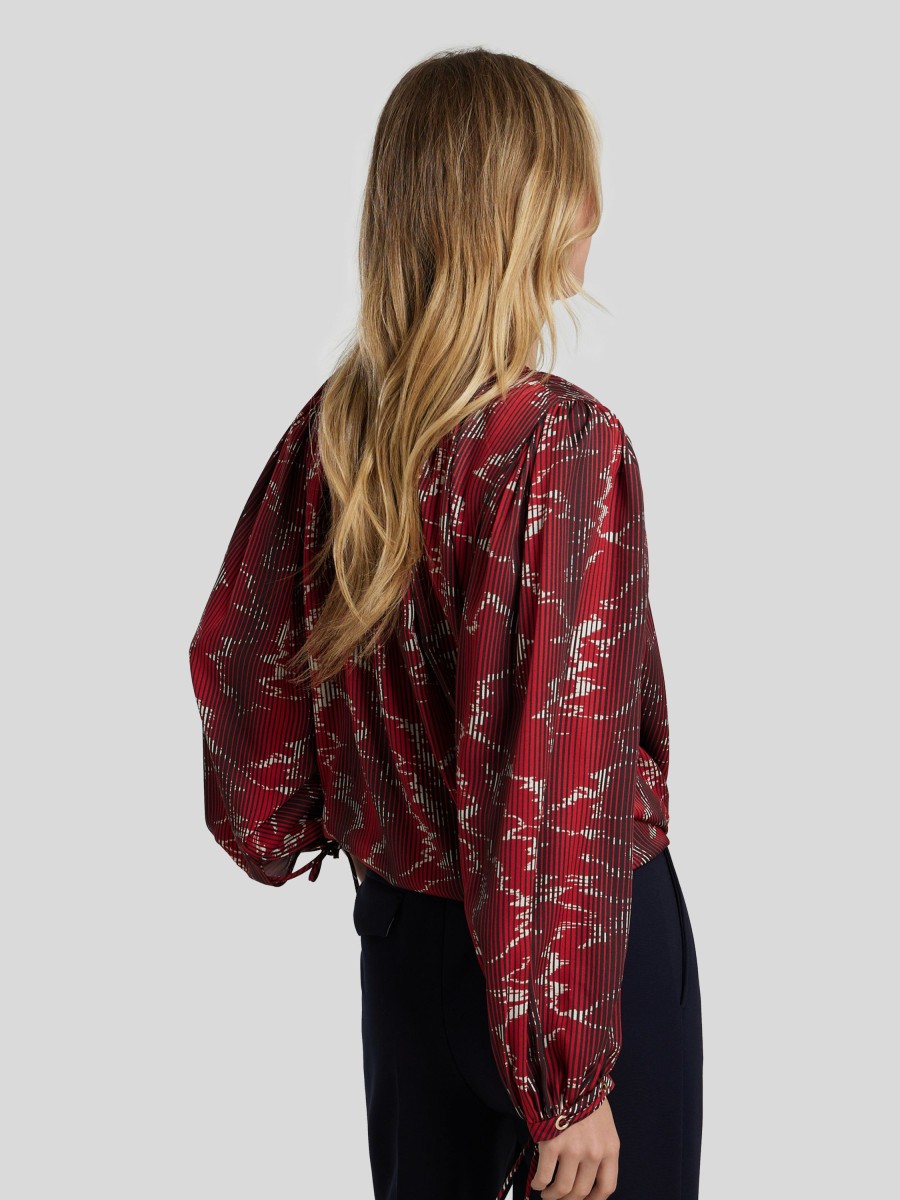 Frauen BOSS Women Blusen & Tuniken | Oversized Bluse Mit Print Leyela Rubin