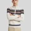 Manner Paul Kehl Pullover & Strickjacken | Troyer Mit Muster Beige