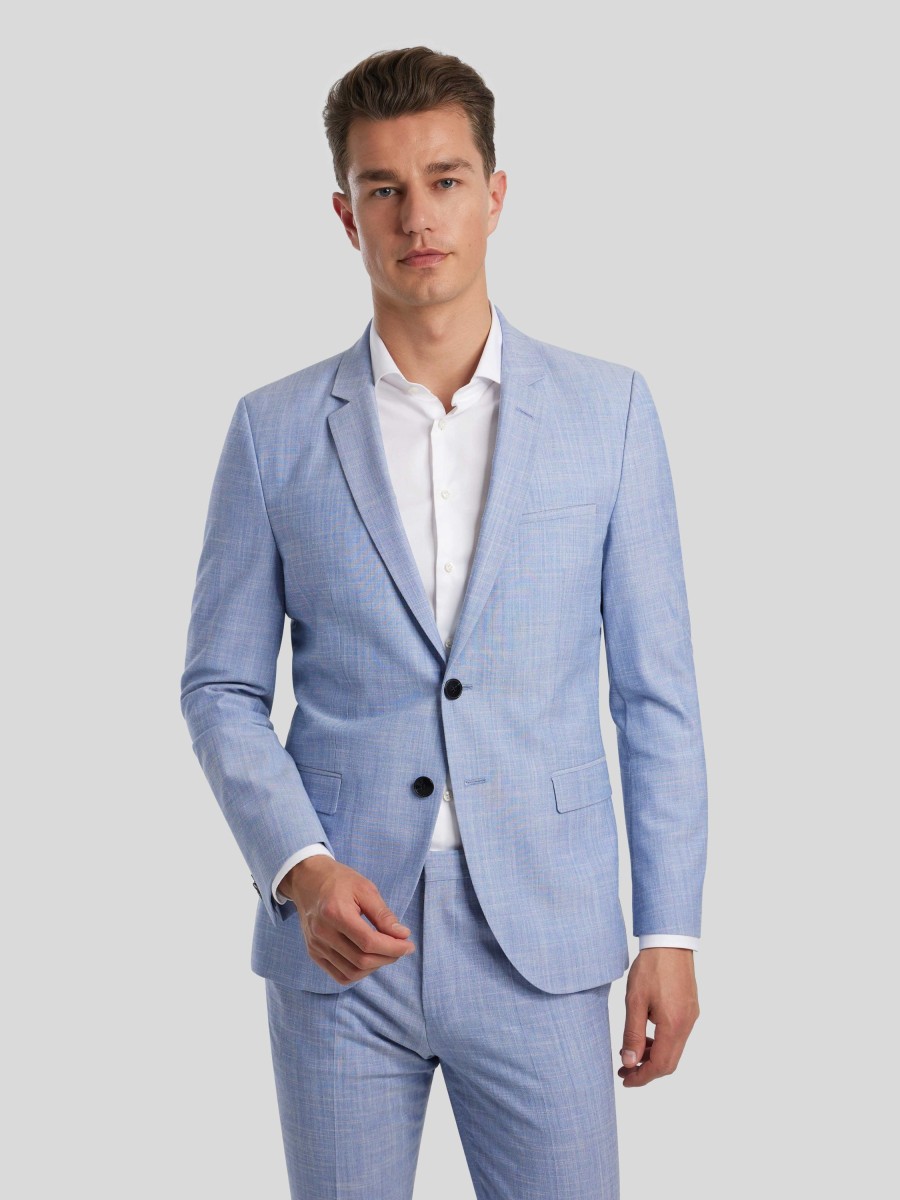 Manner HUGO Vestons | Veston Im Extra Slim Fit Hellblau