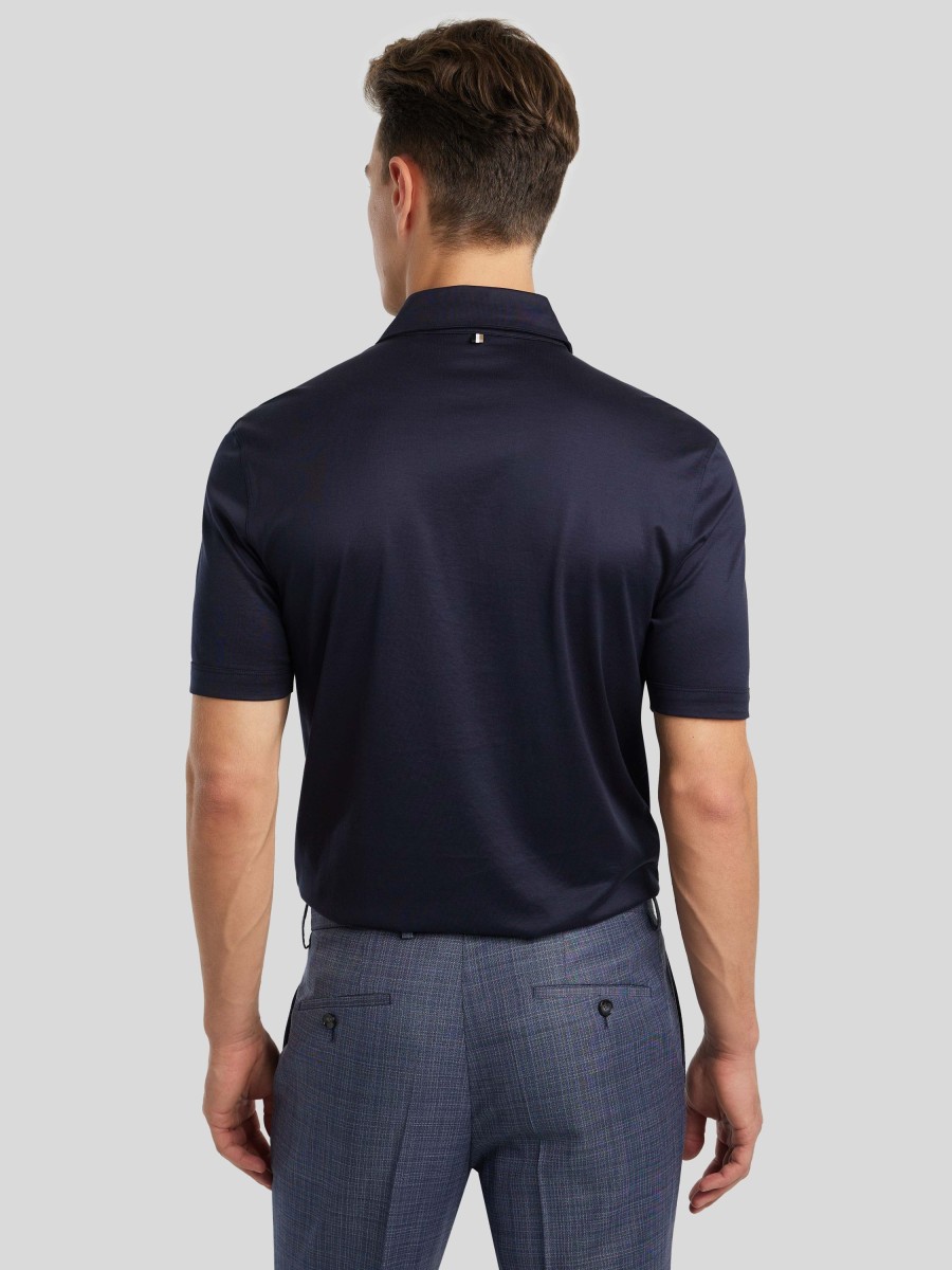 Manner BOSS Men Polo-Shirts | Polo-Shirt Press Marine