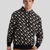 Manner BOSS Men Hoodies & Sweatshirts | Hoodie Mit Allover-Print Seeger Schwarz