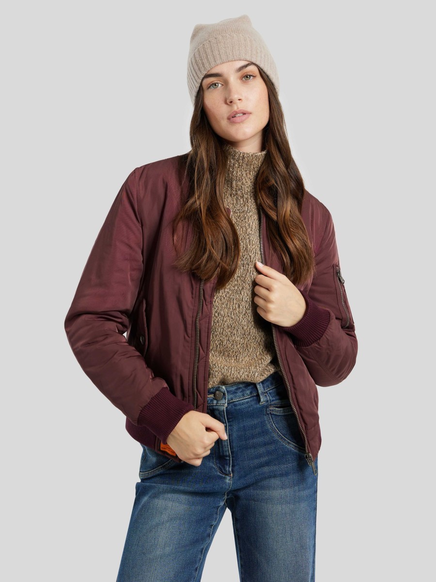 Frauen BOMBERS Jacken | Bomberjacke Bordeaux