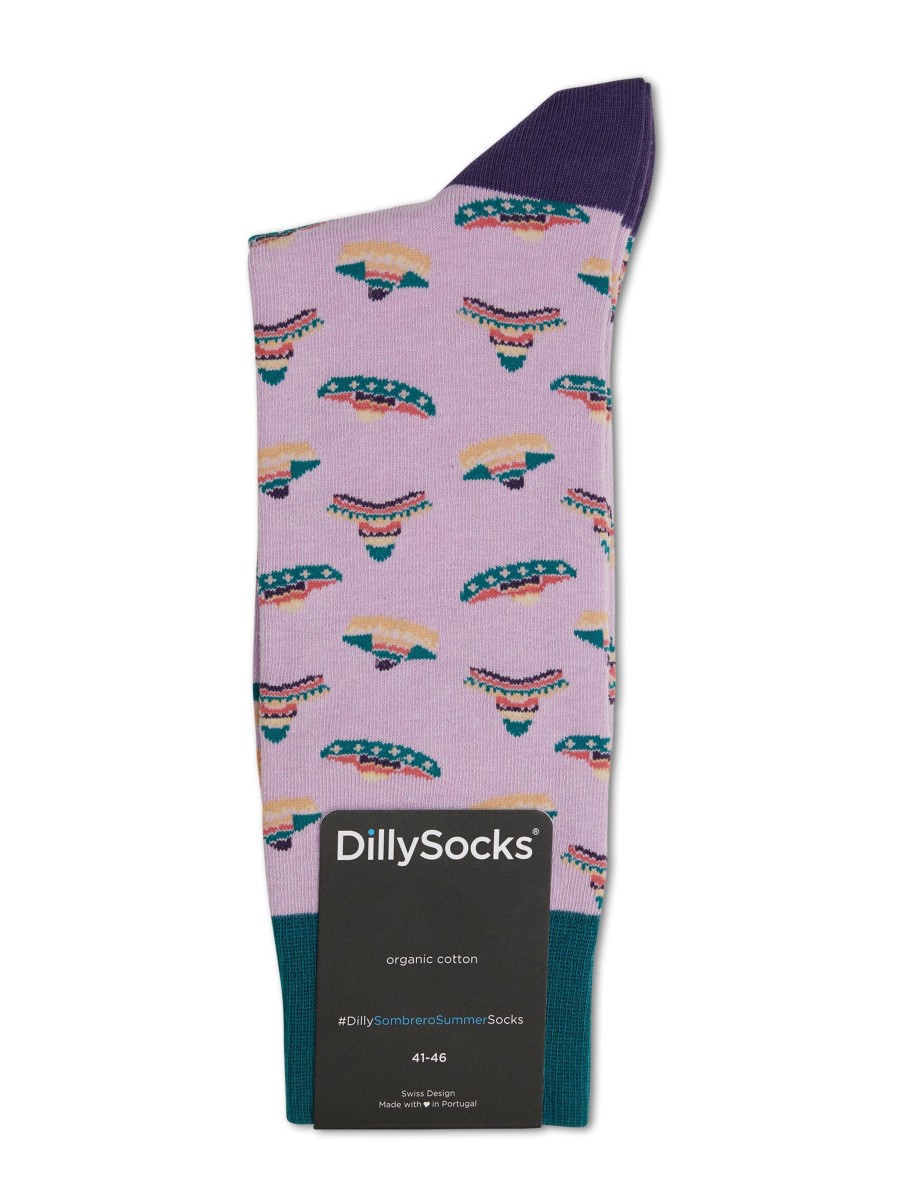 Manner Dilly Socks Wasche & Loungewear | Socken Sombrero Summer Lila