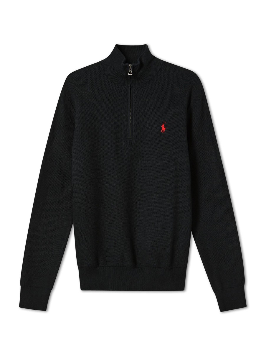 Manner Polo Ralph Lauren Men Pullover & Strickjacken | Troyer Schwarz