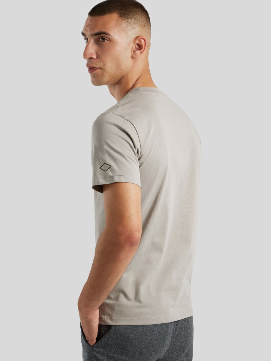 Manner Replay T-Shirts & Shirts | T-Shirt Mit Logo Grau