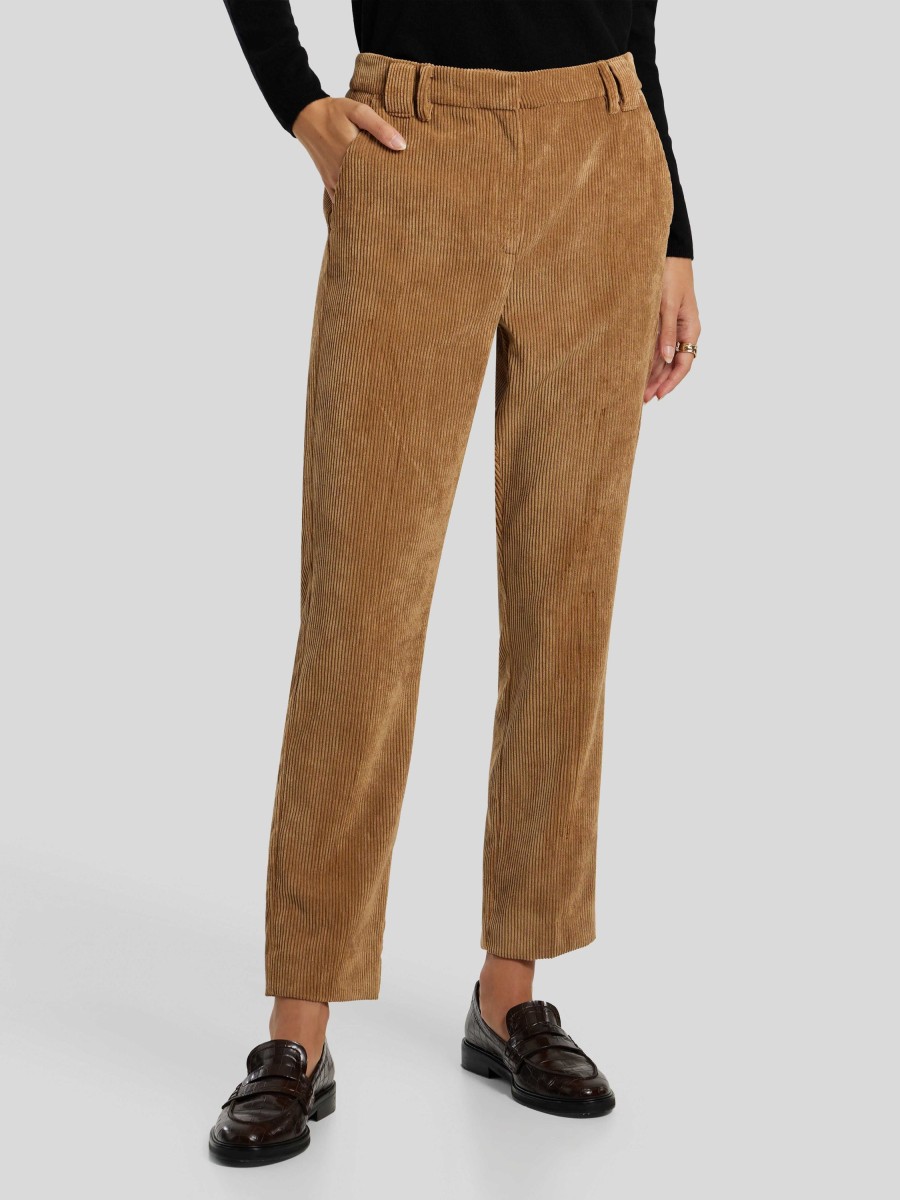 Frauen iBlues Anzuge | Hose Aus Kord Camel