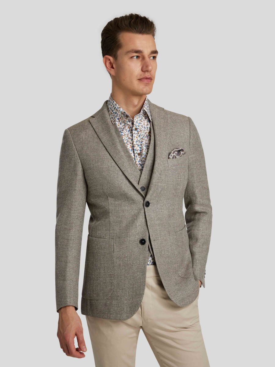 Manner Paul Kehl Vestons | Veston Im Custom Fit Taupe