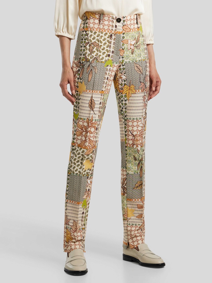 Frauen Marc Cain Anzuge | Hose Mit Print Vanille