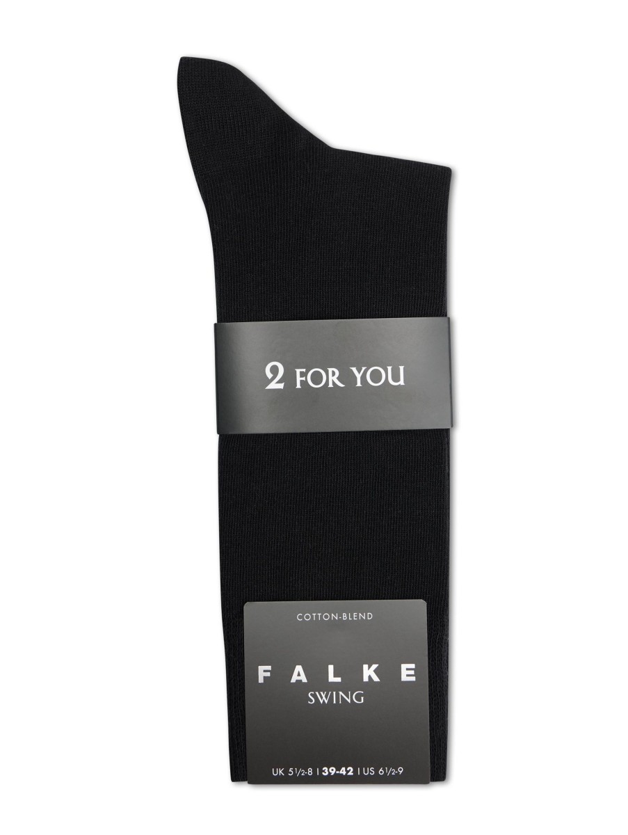 Manner Falke Wasche & Loungewear | Socken Im 2Er-Pack Schwarz