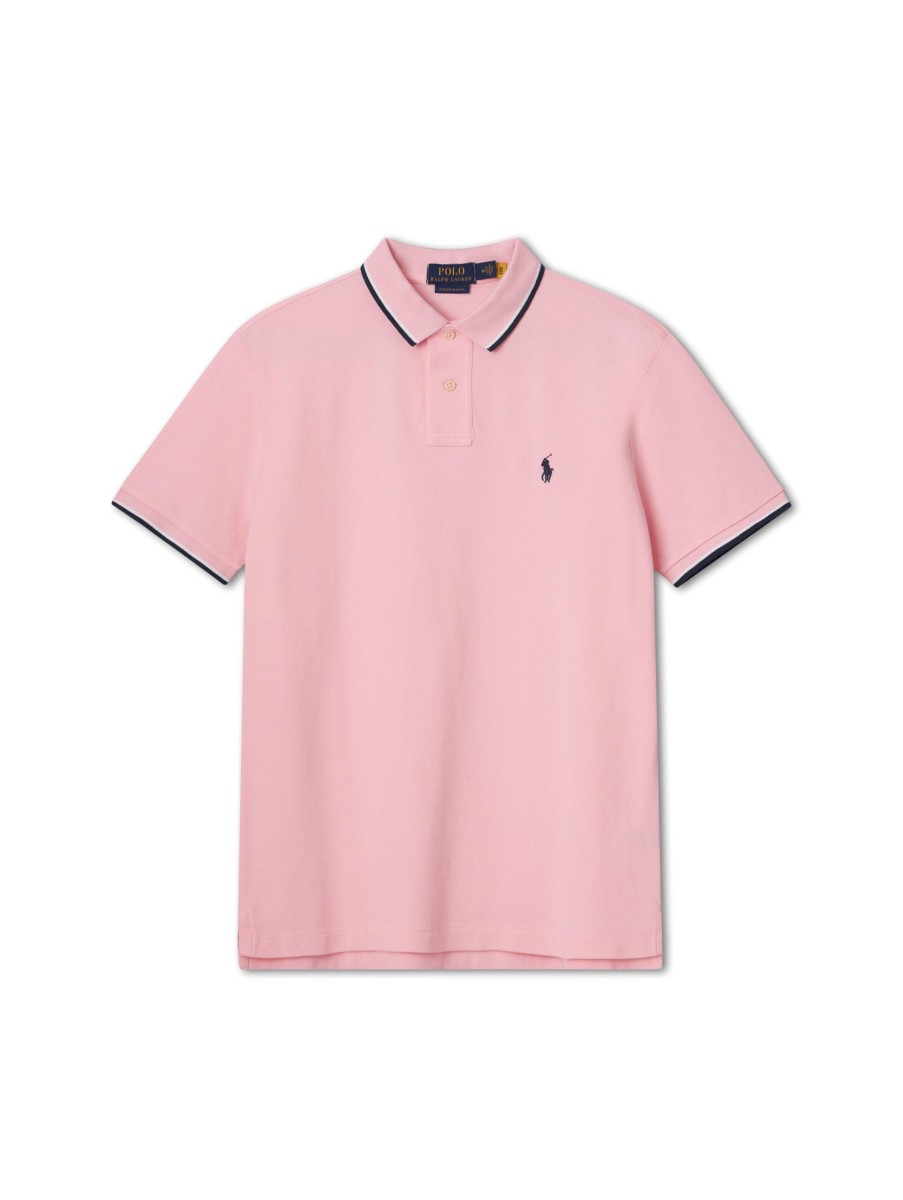 Manner Polo Ralph Lauren Men Polo-Shirts | Polo-Shirt Im Custom Slim Fit Rosa