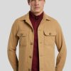 Manner BOSS Men Jacken | Overshirt Im Relaxed Fit Beige