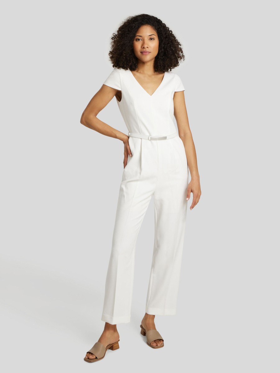 Frauen Comma Overalls & Jumpsuits | Overall Weiss