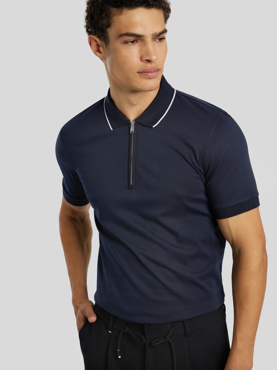 Manner BOSS Men Polo-Shirts | Polo-Shirt Slim Fit Polston Marine