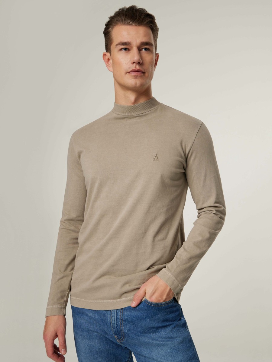 Manner Drykorn T-Shirts & Shirts | Langarmshirt Moritzo Hellbraun