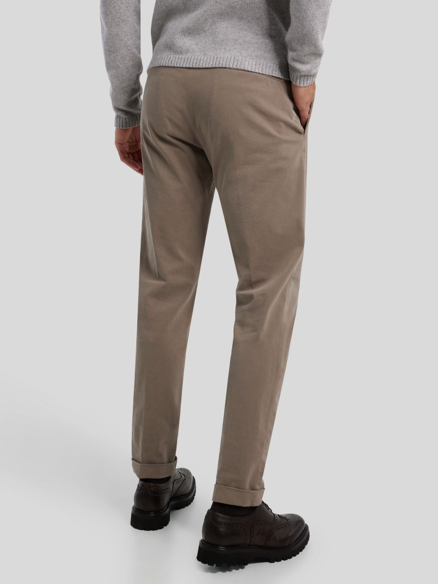 Manner Briglia 1949 Hosen | Chinohose Im Slim Fit Beige