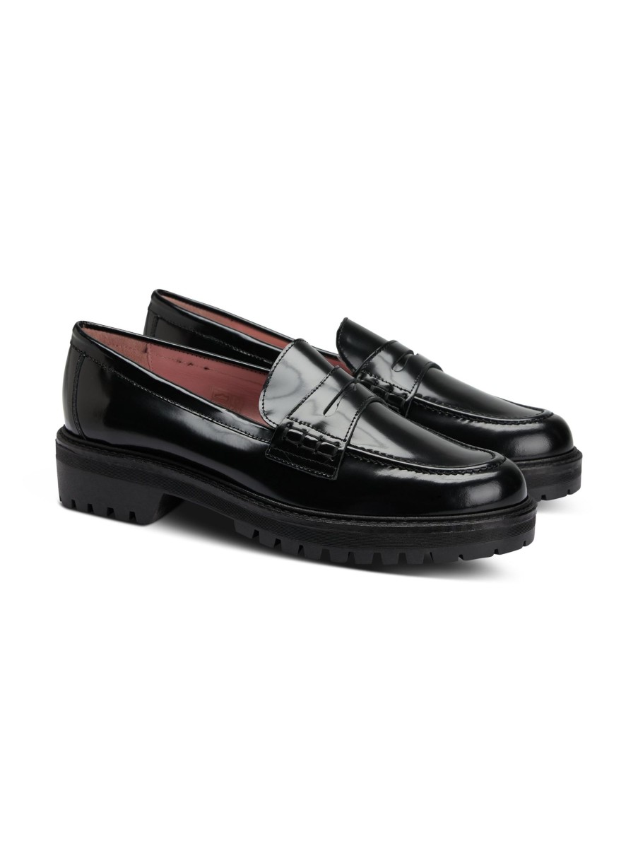 Frauen Castellano Halbschuhe | Loafer Schwarz