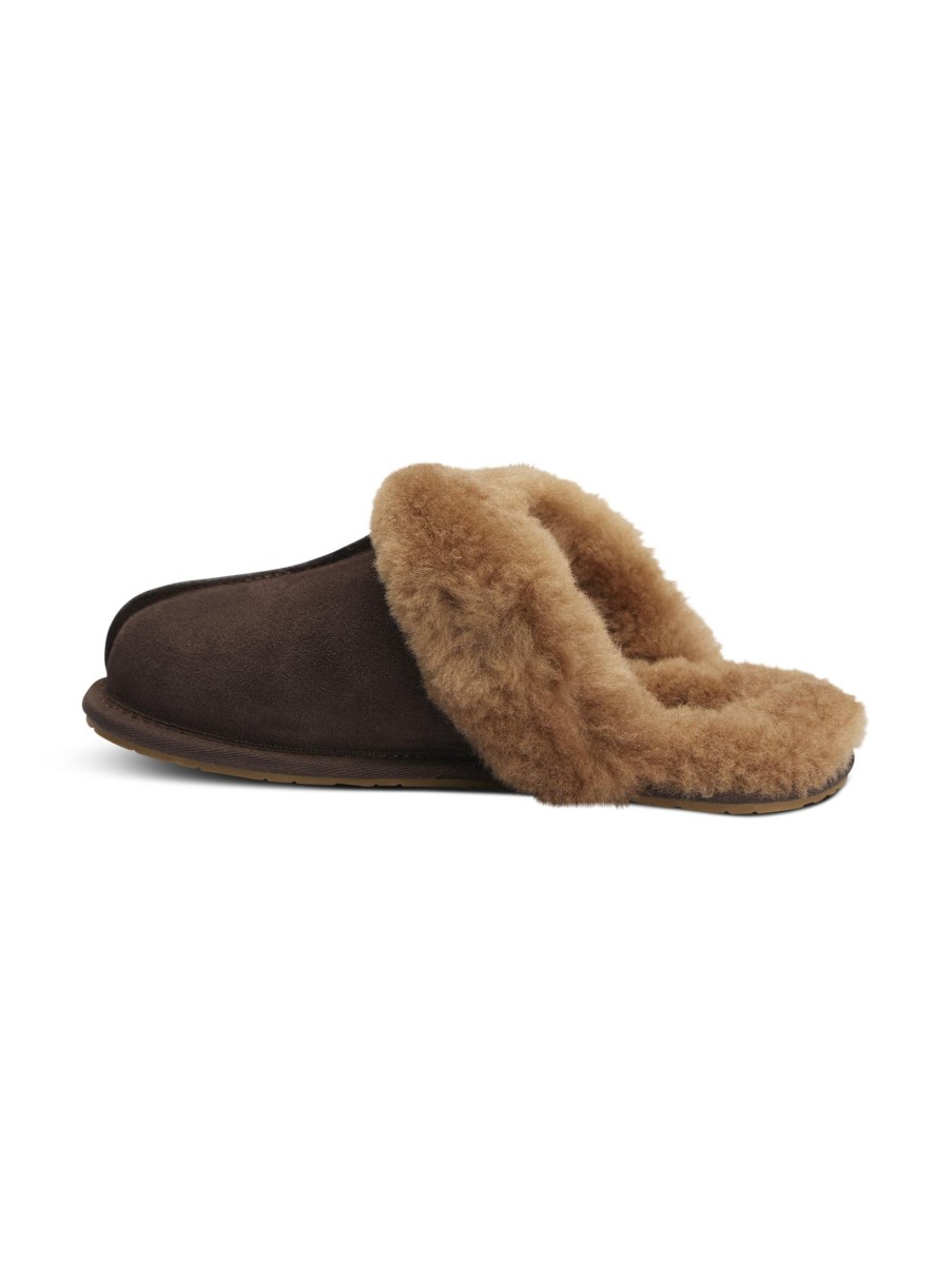 Frauen Ugg Halbschuhe | Lederslipper Scufette Ii Braun