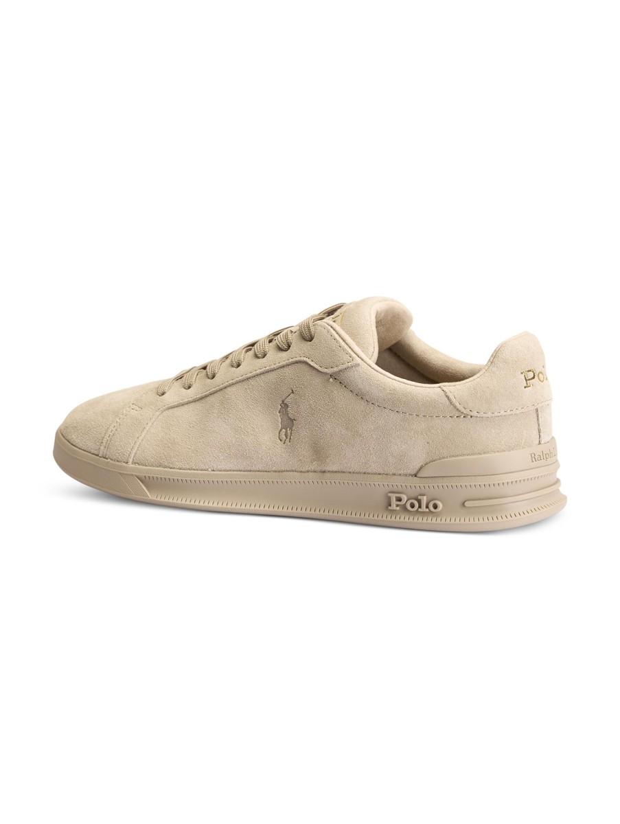 Manner Polo Ralph Lauren Men Sneakers | Sneaker Aus Veloursleder Beige