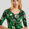 Frauen Marc Cain T-Shirts & Shirts | Shirt Mit Blumenprint Grun