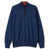 Manner Paul & Shark Grosse Grossen | Pullover Mit Zip Mittelblau