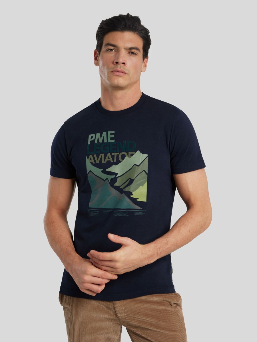 Manner PME Legend T-Shirts & Shirts | T-Shirt Mit Print Marine